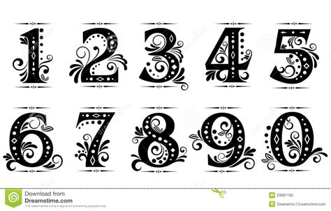 11 Vintage Number Font 1 Images - Vintage Number Fonts, Vintage Number ...