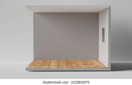 Empty Room Interior Wooden Floor Window Stock Illustration 2122852973 ...