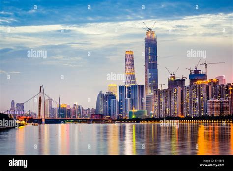 Guangzhou, China city skyline on the Pearl River Stock Photo - Alamy