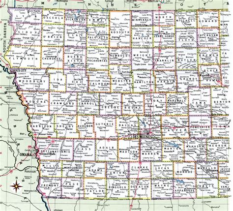 Iowa Map With Counties And Cities – Verjaardag Vrouw 2020