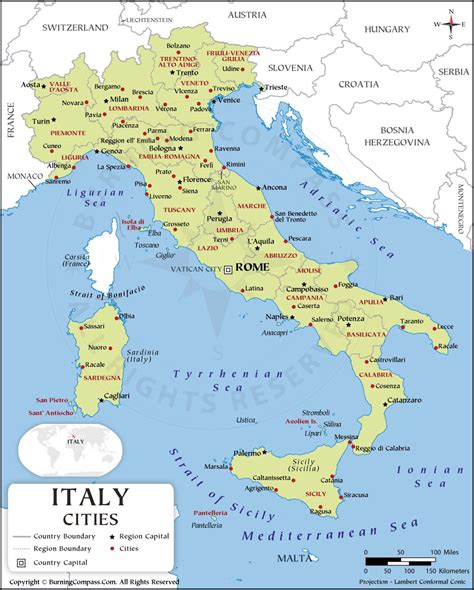 Italy Cities Map, Italy Map with Cities