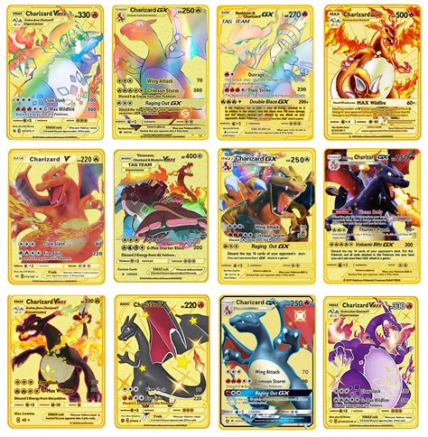 Buy 12Pcs Vmax Charizard Cards Vmax - Cards Deck Included - Rare Cards - Rainbow Rare Cards ...