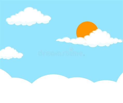 Cartoon Sun Clouds Blue Sky Stock Illustrations – 8,939 Cartoon Sun ...