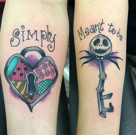 Small Jack And Sally Tattoos For Couples - jack skellington sally heart tattoo ...