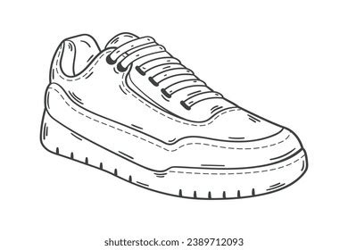 Shoe Sketch Hand Drawn Shoe Outline Stock Vector (Royalty Free) 2389712093 | Shutterstock