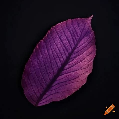 Purple leaf with shimmering effect