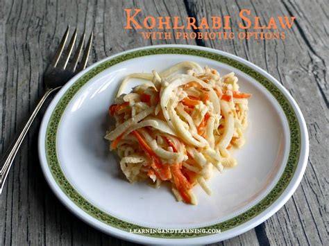 Kohlrabi Slaw with Probiotic Options