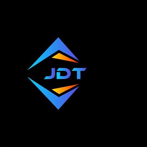 JDT abstract technology logo design on Black background. JDT creative ...