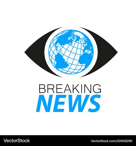 Breaking news logo template Royalty Free Vector Image