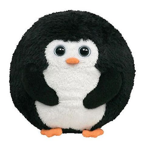 Ty Beanie Ballz Plush Animals Avalanche Penguin Big Eyes Stuffed ...