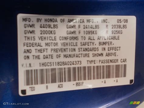 2008 Honda Accord EX-L Coupe Color Code Photos | GTCarLot.com