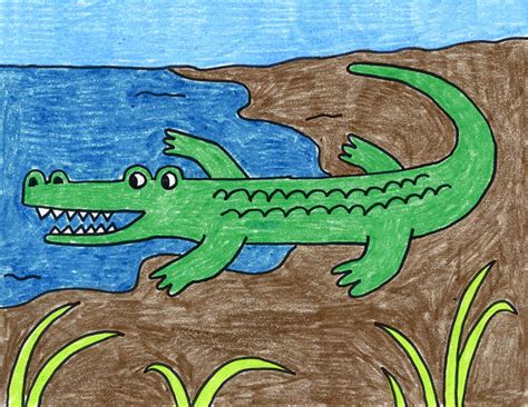 How To Draw A Alligator Easy - aplacewhereichoose