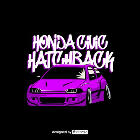 honda civic car design free vector