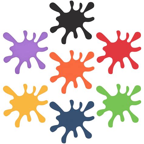 Buy 42 Pcs Paint Splatter Cutouts Colorful Art Painting Party Decorations Art Paint Splash ...