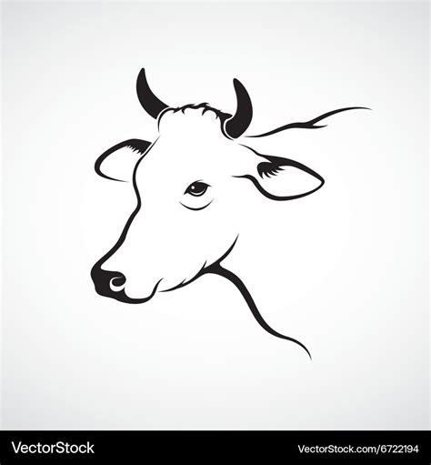 Image of an cow head Royalty Free Vector Image