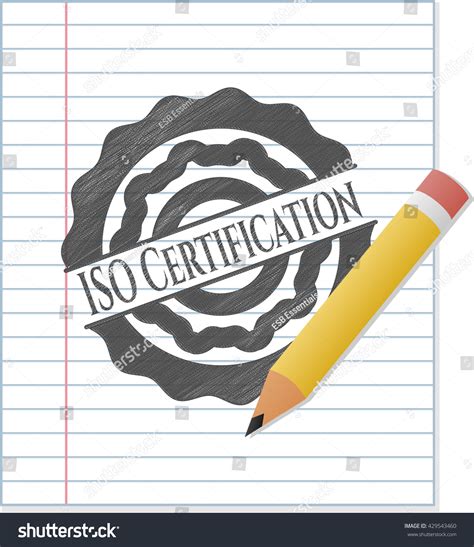 Iso Certification Pencil Emblem Stock Vector (Royalty Free) 429543460 | Shutterstock