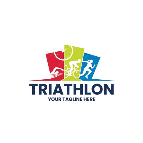 Premium Vector | Triathlon logo design