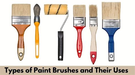 Types Of Paint Brushes And Their Uses