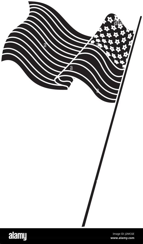 Silhouette American Flag Clip Art Black And White - .(rf) stock image gallery featuring ...