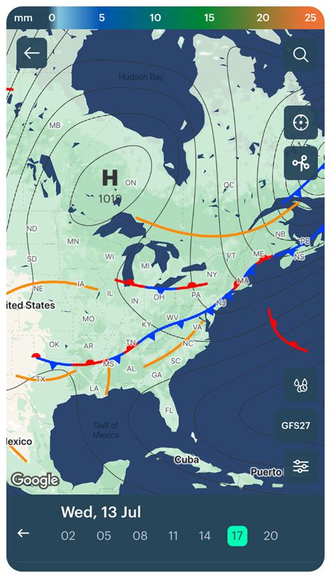 Occluded Front Weather Map