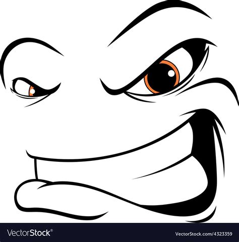 Evil grin Royalty Free Vector Image - VectorStock