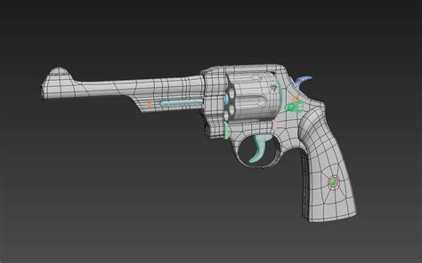 Revolver Gun 3d model 3D model | CGTrader