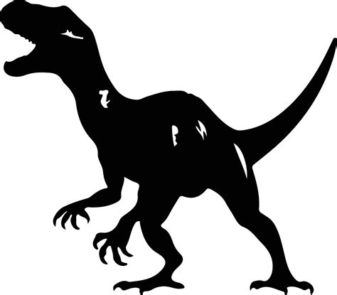 Velociraptor black silhouette 38103243 Vector Art at Vecteezy