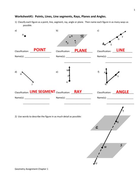 Point Line Segment Line Ray