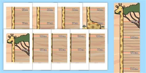 Printable Height Chart (teacher made)