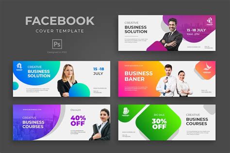 Business Facebook Cover Template, Graphic Templates - Envato Elements