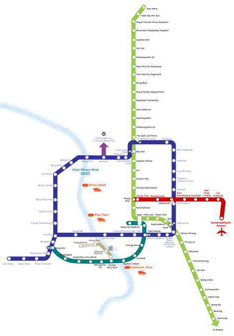 Collectibles Bangkok Thailand ARL Airport Rail Link Metro Transit Map Subway MRT BTS ...