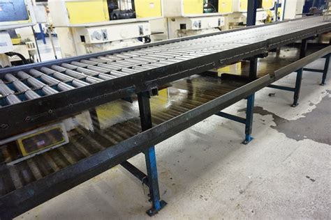 14 ½ m x 1m Wide Roller Track Conveyor