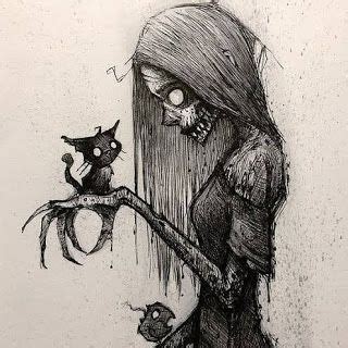 Creepy Girl Drawing