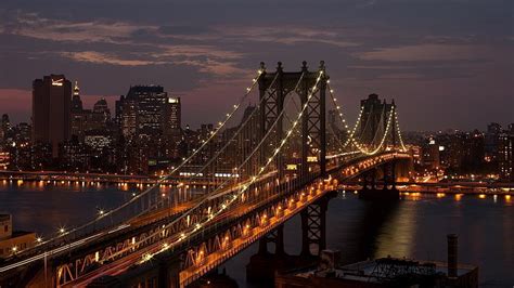 HD wallpaper: concrete bridge, winter, snow, trees, nature, the city, New York | Wallpaper Flare