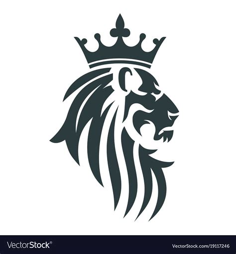 Lion Head Crown Logo