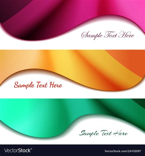 Horizontal banner set Royalty Free Vector Image