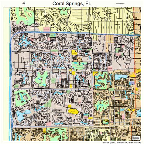 Coral Springs Florida Street Map 1214400