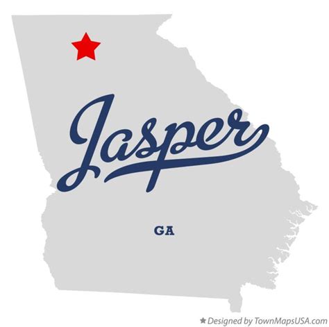 Map of Jasper, GA, Georgia