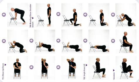 Senior Chair Exercises Printable Charts