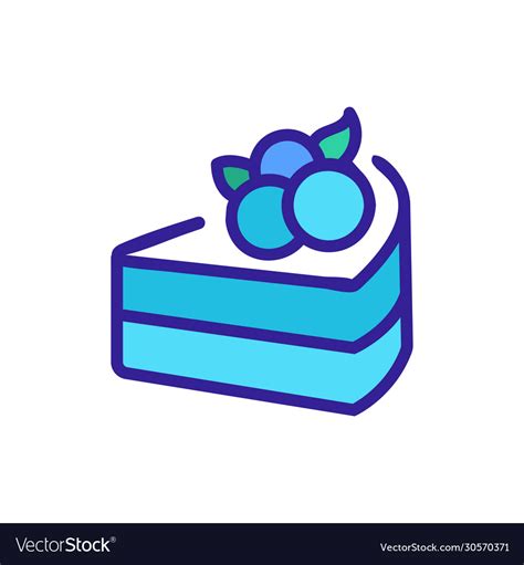 Blueberry pie icon outline Royalty Free Vector Image