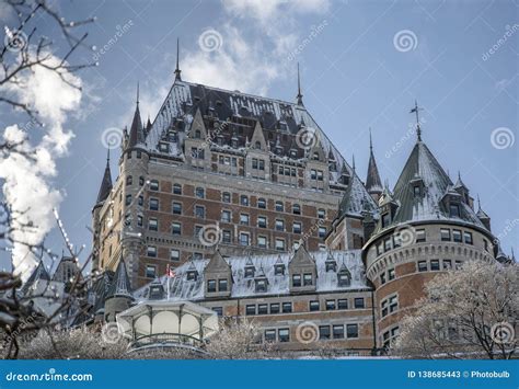 Fairmont Le Chateau Frontenac In The Winter Editorial Photo | CartoonDealer.com #138685443