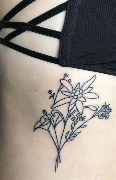 My new edelweiss tattoo // by Darron Green at Dark Lotus Tattoo Kansas City MO | Edelweiss ...