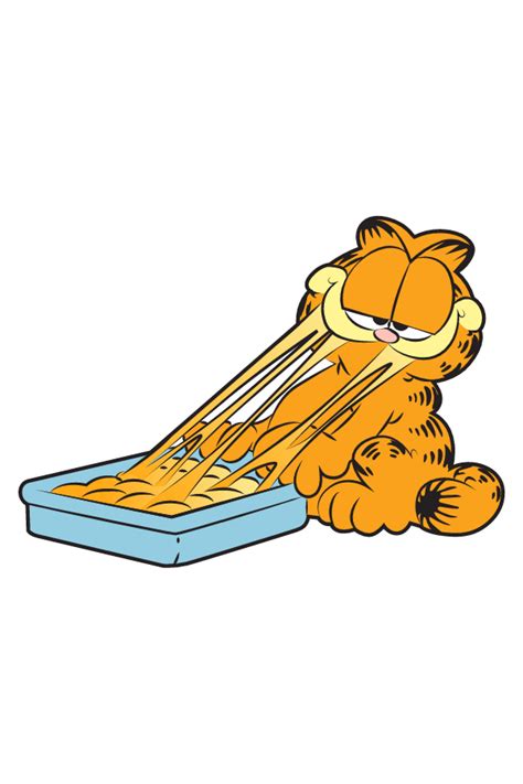 Garfield Eating Lasagna - Sticker Mania