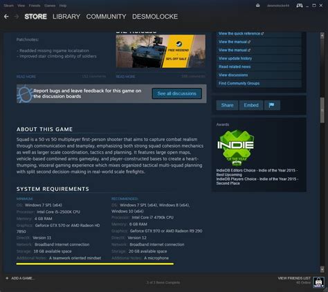 New System Requirements on Steam :D : r/joinsquad