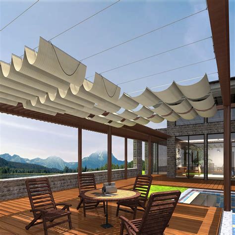 Buy Patio Upgraded Retractable Pergola Canopy Replacement Shade Cover +Waterproof Online at ...