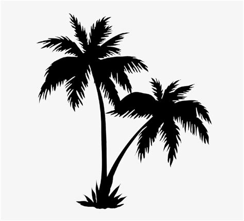 Palm Trees Png Black - Palm Tree Silhouette Drawing PNG Image | Transparent PNG Free Download on ...