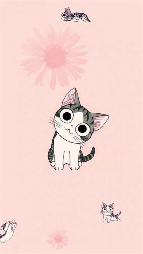 Cute Cartoon Cat Wallpapers on WallpaperDog