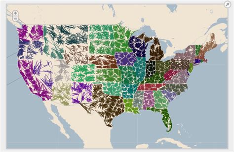 An Interactive Version of the ZIPScribble Map | Map, Data visualization ...