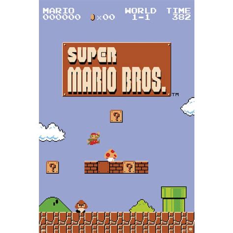 Super Mario Bros - Level 1 - Poster Emporium