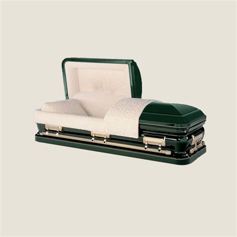 18 Gauge Gasketed Green Casket | A Monument & Casket Depot